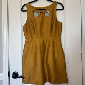 Maeve by Anthropologie Elegant Mustard Sleeveless Dress Size 10